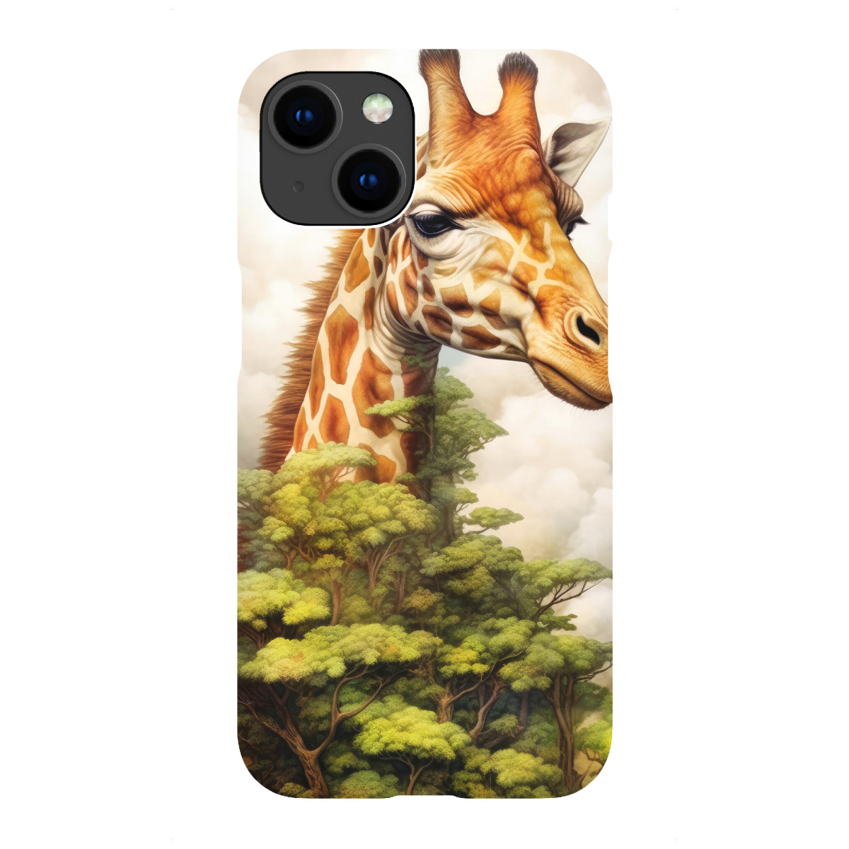"Giraffen-Tierkunst A"für iPhone - Premium-Case Handyhülle artboxONE