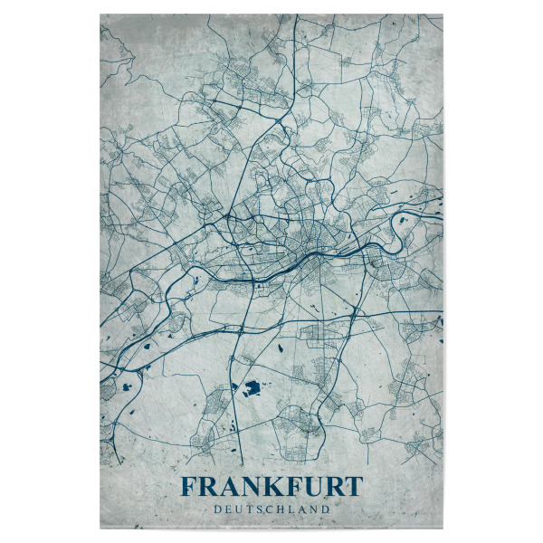 Poster "Vintage City Map Frankfurt" artboxONE - Städte,Städte / Frankfurt,Kartografie