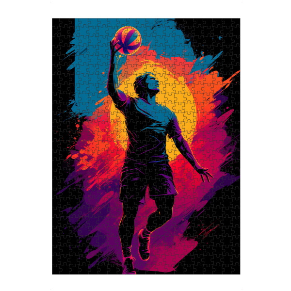 Puzzle Ravensburger "Volleyball Colorful 2 (matart)" artboxONE - Sport - Volleyball,Ball,Volleyballspieler,Spieler,Team,Sport,Volleyball