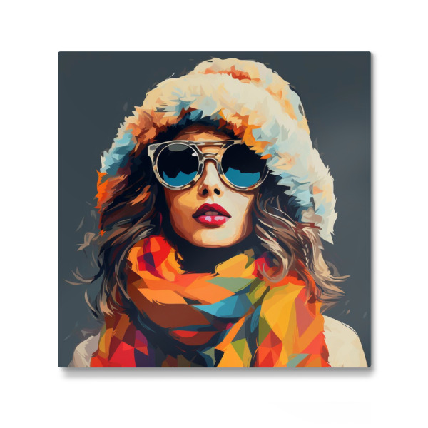 Galerie-Print "WINTER FASHION ORANGE" 30x30 cm artboxONE