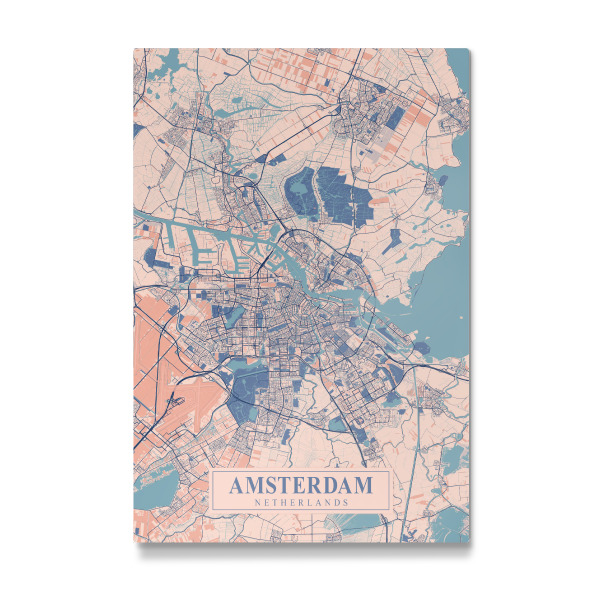 Galerie-Print "City Map Amsterdam" 30x20 cm artboxONE