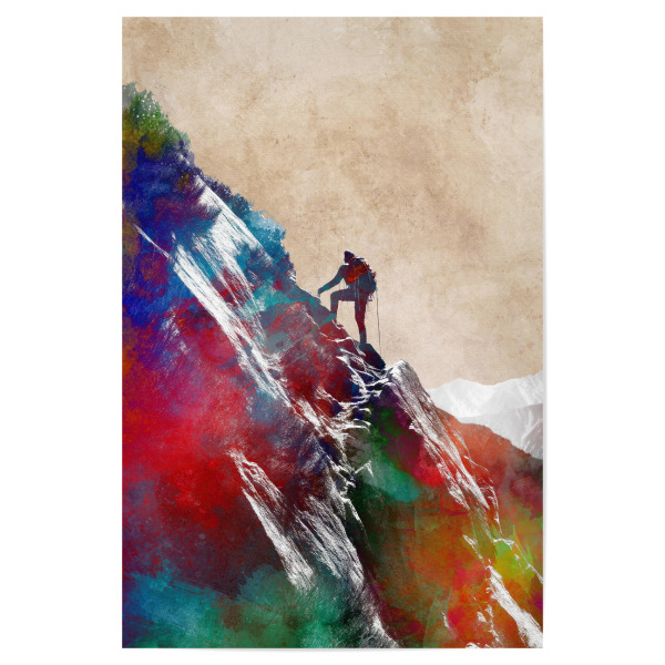 Poster 30x20 cm "Bergsport Kunst D" artboxONE - Sport,Sport / Motivation - Bergsteiger,Bergsteigen,Berg,Sport,Klettern,Bergsteiger