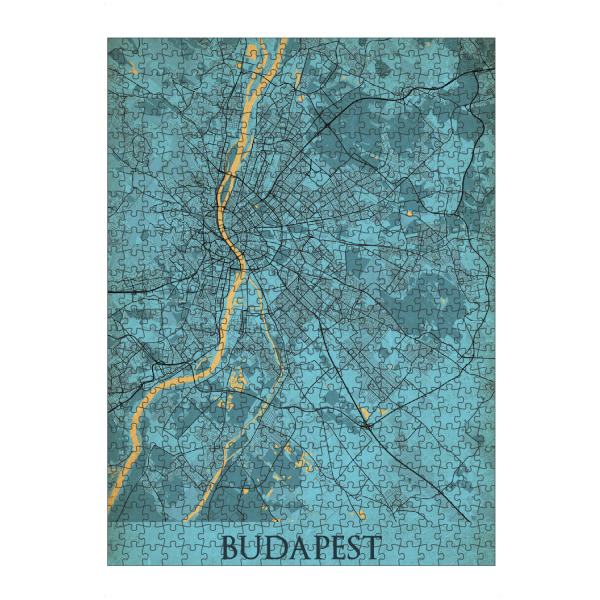 Puzzle Ravensburger "City Budapest Vintage Map" artboxONE - Städte,Städte / Budapest,Kartografie