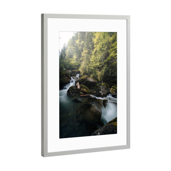 Poster mit Rahmen Silber "The River" artboxONE - Natur,Reise