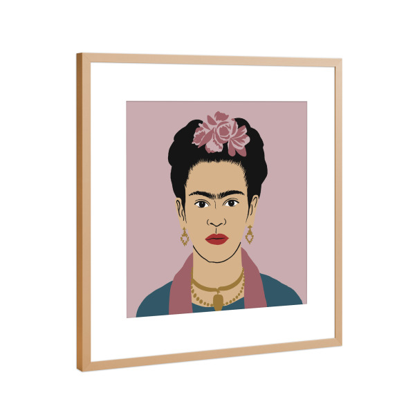 Poster mit Rahmen Kupfer "Frida kahlo vector draw" artboxONE - Menschen