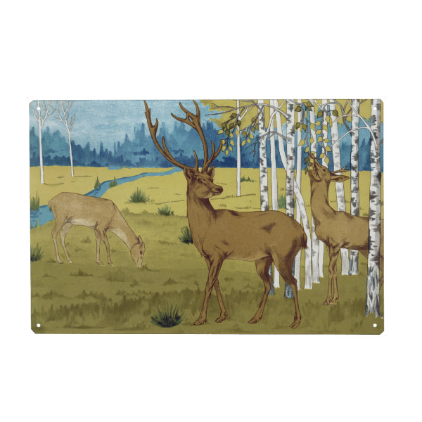 Holzbild "Hirsche" artboxONE - Natur,Für Kinder,Tiere,Für Mama,Für Papa
