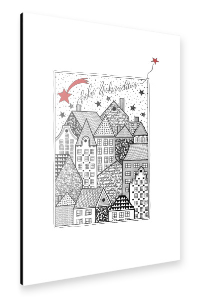 Alu-Dibond "Winterszeit s/w" 30x20 cm artboxONE