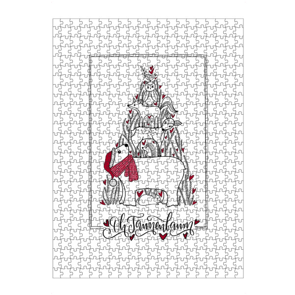 Puzzle Ravensburger "Tannenbaum Tiere" artboxONE - Weihnachten - Weihnachten,Advent,Winter,Tiere,Tannenbaum,Adventskalender,Kind,Geschenk