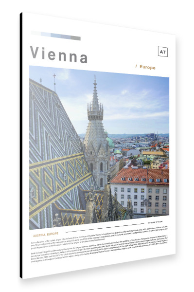 Alu-Dibond "Wiener Zeitung" 30x20 cm artboxONE