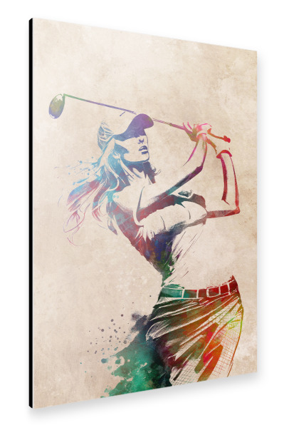 Alu-Dibond "Golfsport Kunst A" 30x20 cm artboxONE