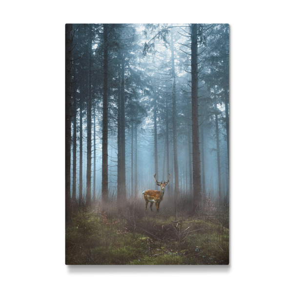 Galerie-Print "Hirsch im nebligen Wald" 30x20 cm artboxONE