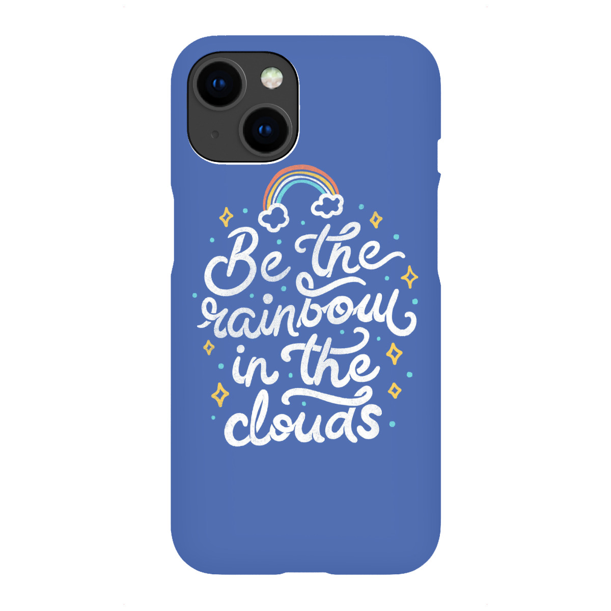 iPhone "Sei ein Regenbogen in den Wolken" Premium-Case Handyhülle artboxONE