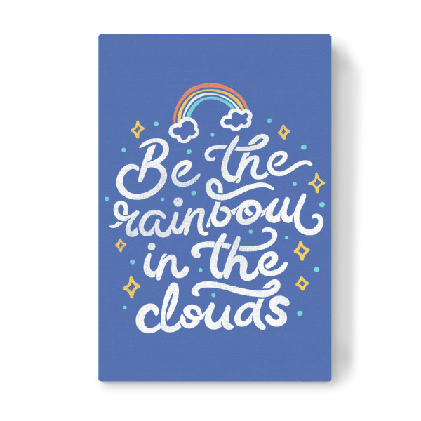 Leinwandbild "Sei ein Regenbogen in den Wolken" artboxONE - Natur,Menschen