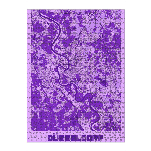 Puzzle Ravensburger "Stadtplan von Düsseldorf" artboxONE - Städte / Düsseldorf,Kartografie