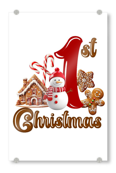 Acrylglasbild "1. Weihnachten" artboxONE - Für Kinder,Weihnachten