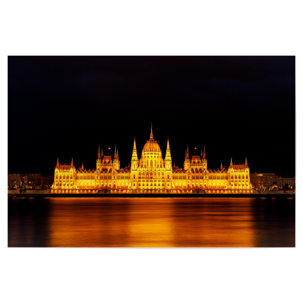 Poster 30x20 cm "Das Parlament bei Nacht" artboxONE - Reise,Architektur,Städte / Budapest - Budapest,Parlament,Donau,Ungarn,Buda,Pest