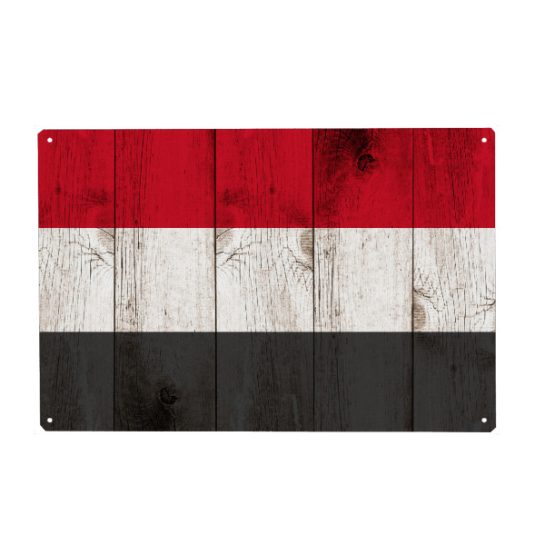 Holzbild "Yemen Flag" artboxONE - Reise,Reise / Asien,Reise / Länder - Yemen,Jemen,Vintage,Flag,Flagge,Asien,Holz,Fahne