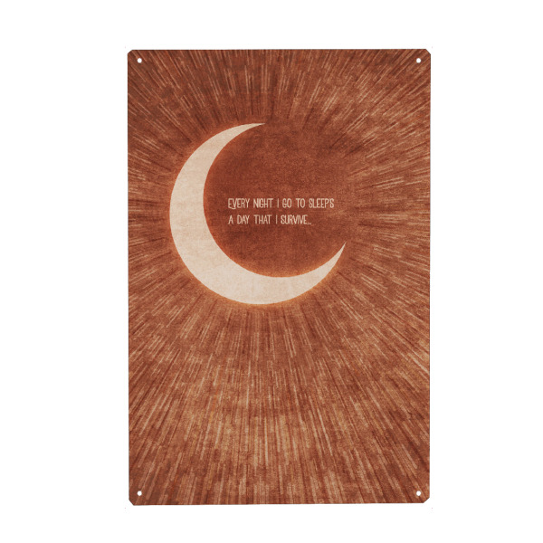 Holzbild "Tunaboylu - La Lune Typo" artboxONE - Typografie,Galaxy - Sonne,Mond,Sterne,Galaxie,Universum,Spirituell,Glaube,Spruch,Boho,Scandi,Hygge