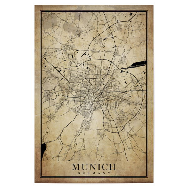 Poster 30x20 cm "München Vintage" artboxONE - Städte / München,Kartografie