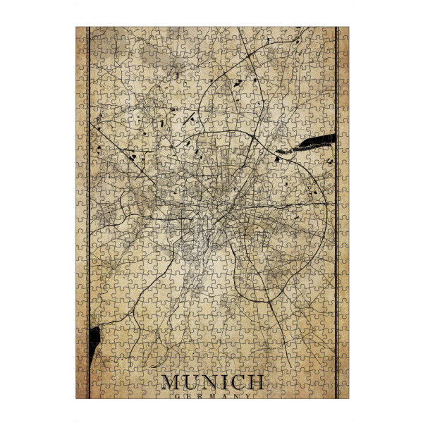 artboxONE Puzzle "München Vintage" artboxONE - Städte / München,Kartografie