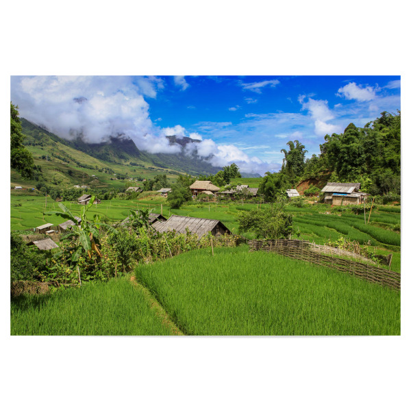 Poster "Dorf in den Reisfelder bei Sapa" artboxONE - Natur,Reise / Asien
