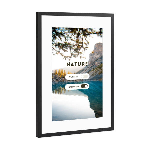 Poster mit Rahmen Schwarz (Metallic) "Calm Nature" artboxONE - Typografie,Natur,Reise