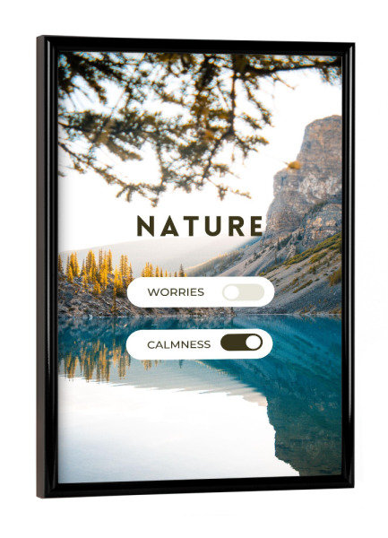 Poster mit schwarzem Rahmen "Calm Nature" artboxONE - Typografie,Natur,Reise