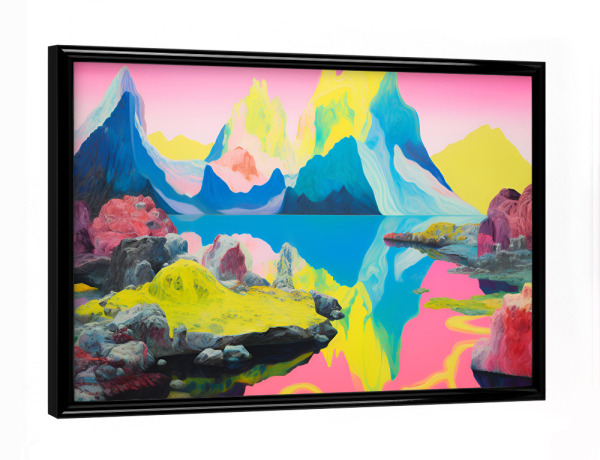 Poster mit schwarzem Rahmen "Surreal planet" artboxONE - Natur,Abstrakt,Geometrie