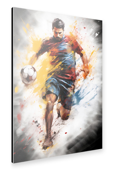 Alu-Dibond "Football Watercolor 3 (matart)" 30x20 cm artboxONE