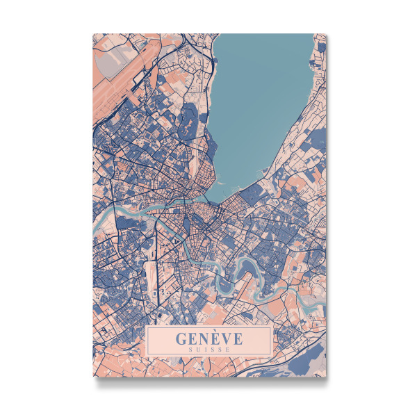 Galerie-Print "Genève City Map" 30x20 cm artboxONE