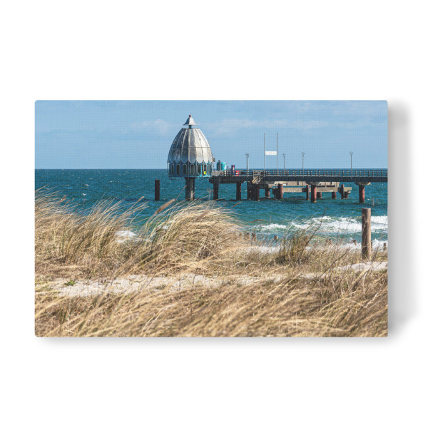 Leinwandbild "Seebrücke und Düne" artboxONE - Natur,Reise,Architektur,Reise / Strand und Meer