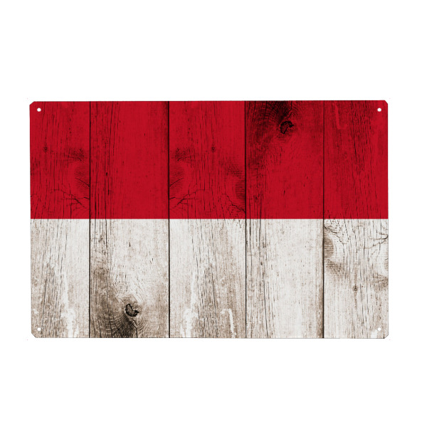 Holzbild "Monaco Vintage Flag" artboxONE - Reise,Reise / Länder