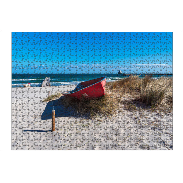 artboxONE Puzzle "Strand mit Fischerboote" artboxONE - Natur,Reise,Reise / Strand und Meer