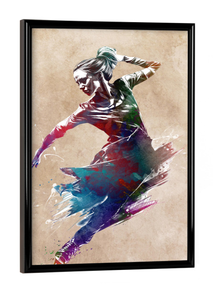 Poster mit schwarzem Rahmen "Eiskunstlauf Sportkunst A" artboxONE - Sport,Sport / Motivation