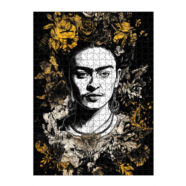 artboxONE Puzzle "Lady Frida und Blumen" artboxONE - Floral,Menschen - Frida,Frau,Illustration,Blume,Natur,Grafik - Bild frida