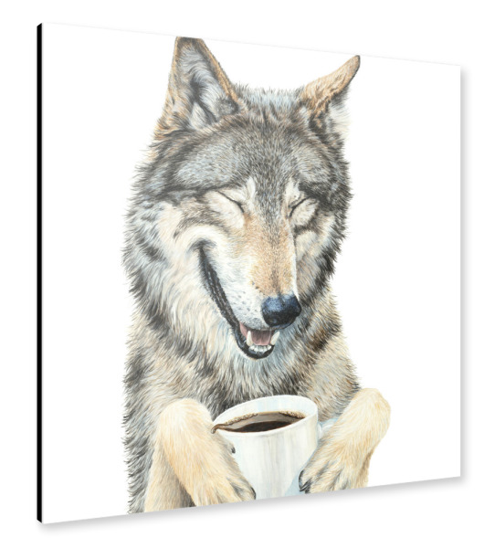 Alu-Dibond "Kaffee im Mondlicht" 30x30 cm artboxONE