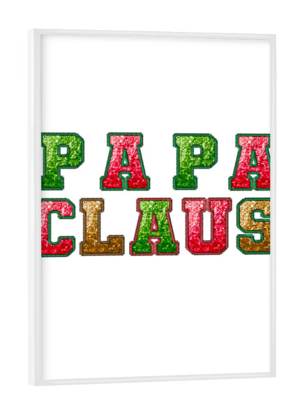 Poster mit weißem Rahmen "Papa Claus" artboxONE - Weihnachten,Für Papa,Lustig