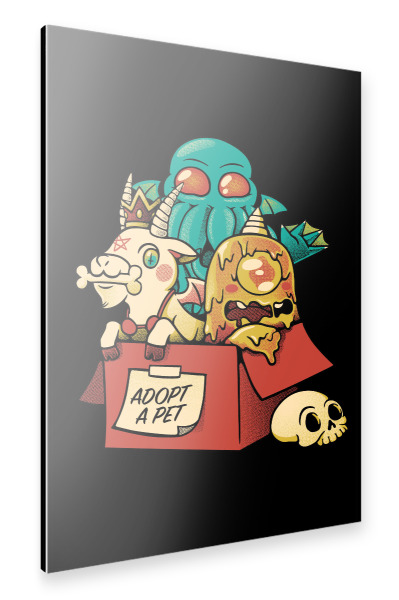 Alu-Dibond "Monster-Kawaii-Haustier" 30x20 cm artboxONE