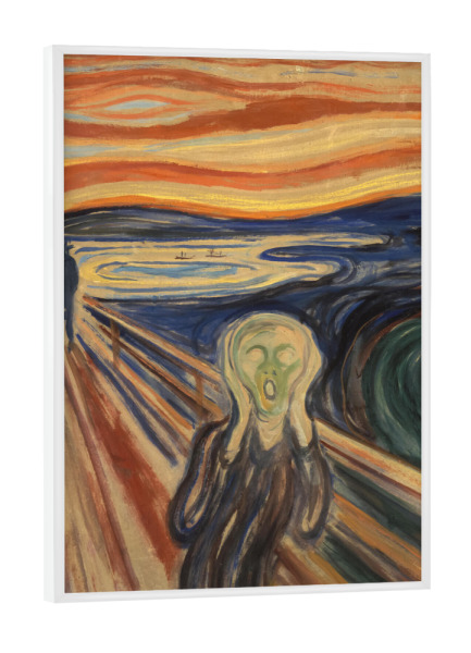Poster mit weißem Rahmen "Der Schrei" artboxONE - Menschen,Männer