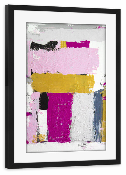 Poster mit Rahmen schwarz "Tove Höglund - Lucky Colour" artboxONE - Abstrakt - Abstrakt,Modern,Bunt,Farbenfroh,Strich,Pinsel