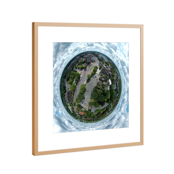 Poster mit Rahmen Kupfer "Hamburg-Lohbrügger Markt; H50m" artboxONE - Städte,Städte / Hamburg,Reise,Architektur,Reise / Länder