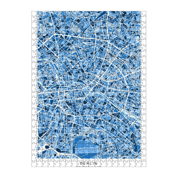 Puzzle Ravensburger "Blauer Stadtplan von Berlin" artboxONE - Städte / Berlin,Kartografie