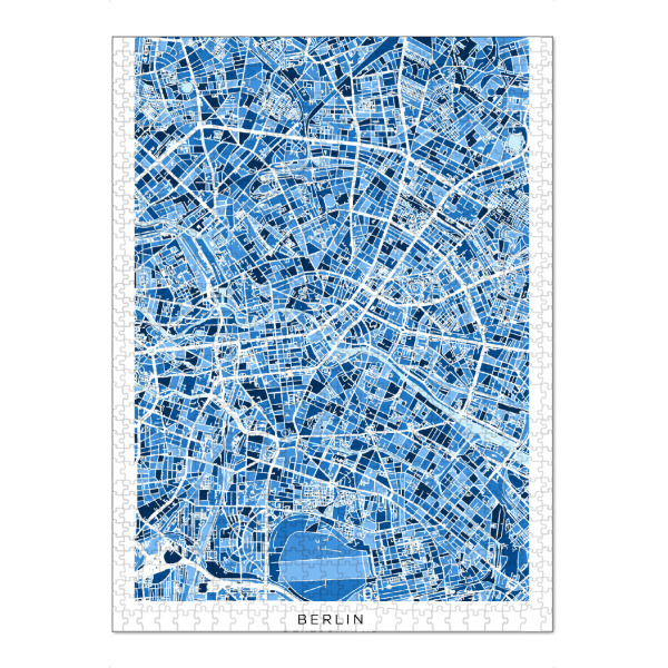 Puzzle Ravensburger "Blauer Stadtplan von Berlin" artboxONE - Städte / Berlin,Kartografie
