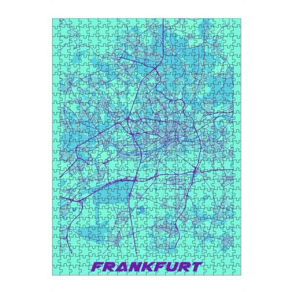 artboxONE Puzzle "Frankfurter City Plan" artboxONE - Städte / Frankfurt,Kartografie