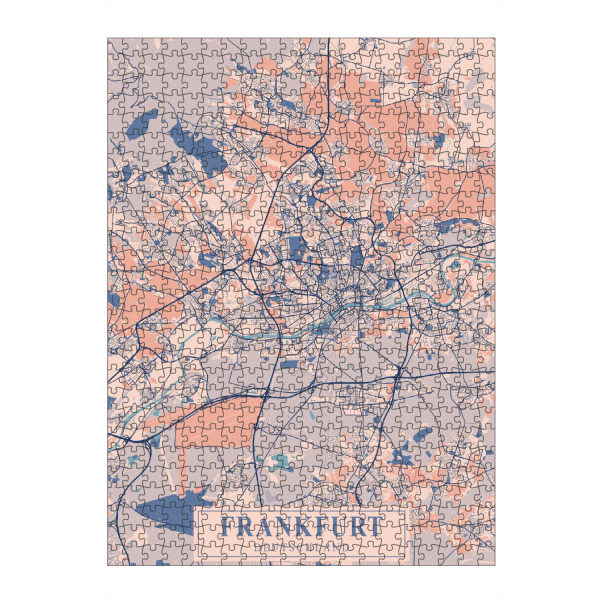 Puzzle Ravensburger "Frankfurt Stadtplan" artboxONE - Städte / Frankfurt,Kartografie