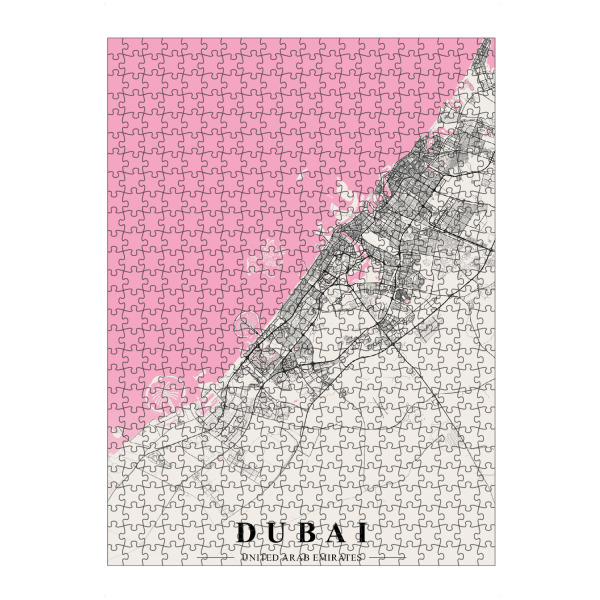 Puzzle Ravensburger "Dubai Stadt Map" artboxONE - Städte / Dubai,Kartografie