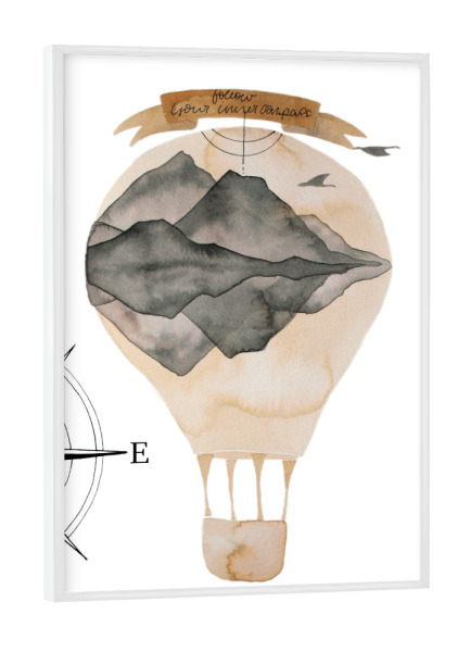 Poster mit weißem Rahmen "Inner compass" artboxONE - Natur,Abstrakt
