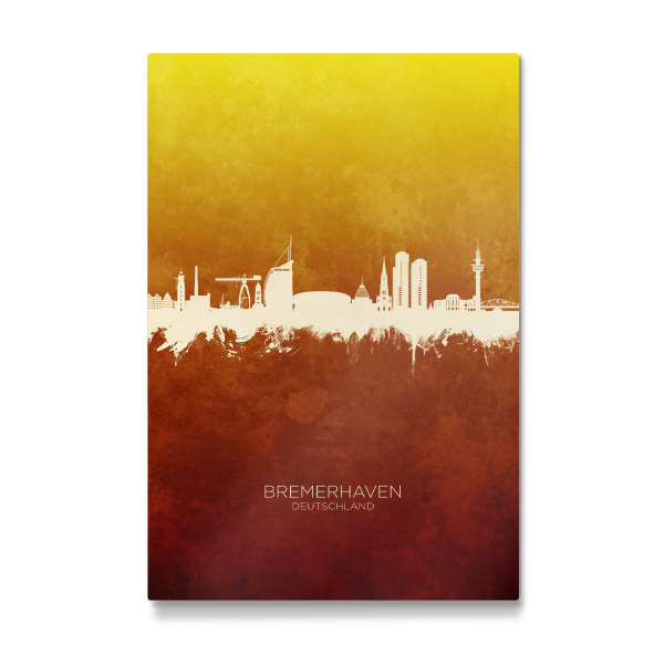 Galerie-Print "Bremerhaven Skyline RotGelb" 30x20 cm artboxONE