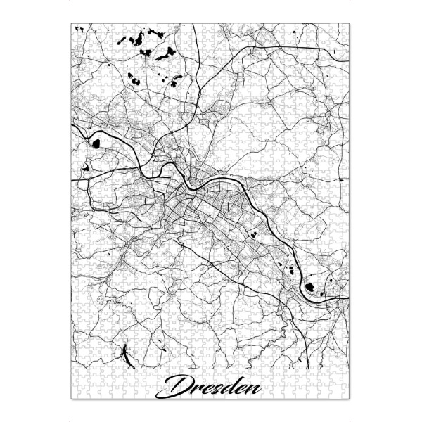 Puzzle Ravensburger "Dresden City Map" artboxONE - Städte / Dresden,Kartografie