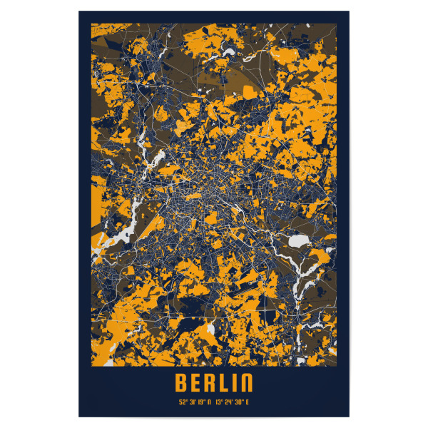 Poster 30x20 cm "Berliner City Map" artboxONE - Städte / Berlin,Kartografie